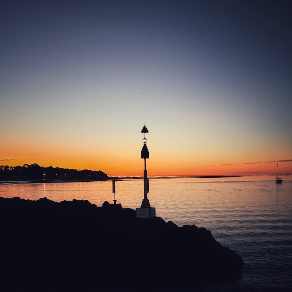 The marina at sunset.